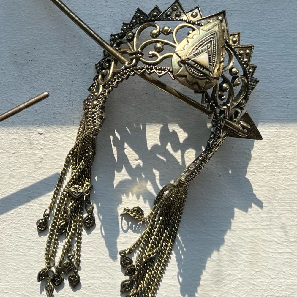 Antique gold, Free People hair pin